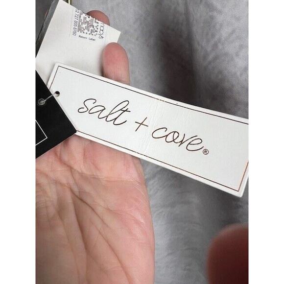 Salt + Cove Womens Textured One Shoulder Bikini Swim top Juniors D/DD - Picture 4 of 7